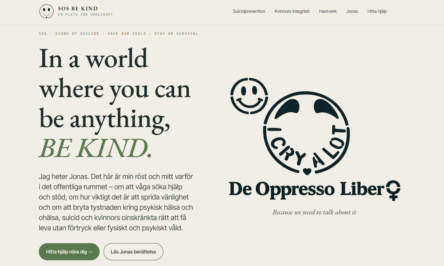 SOS: Be Kind